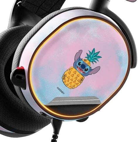 Skinit Decal Audio Skin Compatible with SteelSeries Arctis 5 - Officially Licensed Disney Lilo and Stitch Face Expression Pattern Design in Saudi Arabia