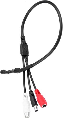 Walfront Mini Microphone, High Sensitive Audio Pickup Mic, Low Noise CCTV Microphone for DVRs, Adjustable Sensitivity for Systems in Saudi Arabia