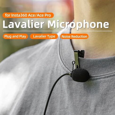 مشبك صغير على ميكروفون Lavalier مع خاصية الالتقاط متعدد الاتجاهات وإلغاء الضوضاء لإلغاء ضوضاء الفيديو المباشر in Saudi Arabia