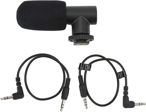 Qiilu Universal Mobile Phone Microphone for Interviews Video Recordings - High Sensitivity Camera Microphone with Noise Canceling - Great Sound Pickup Effect in Saudi Arabia