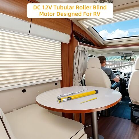 Rollerhouses DM25DS 12V RV غطاء دوار كهربائي بديل للسيارات RV ستائر بمحركات ظل محرك يعمل لظلال استبدال RV 1-3/16 بوصة و1.5 بوصة in Saudi Arabia