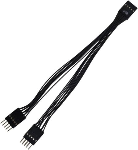اللوحة الرئيسية 9pin USB2.0 رأس تمديد محول محولات USB2.0 أنثى To2 ذكر الفاصل المعلبة in Saudi Arabia