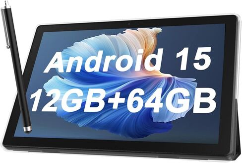 Android table 10 Inch ablet With Tablets protective Case and Stylus Pen android 15 Tablets 5G WiFi-6 1280*800 full HD IPS display 6000mah 64GB ROM+12GB RAM (4+8 Virtual) 1024GB Expansion (Pink) in Saudi Arabia