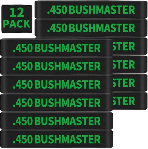 12 Pack Miaozhun .450 Bushmaster Magazine Marking Bands .450 Bushmaster Ammunition Caliber Identification (Black-Green) in Saudi Arabia