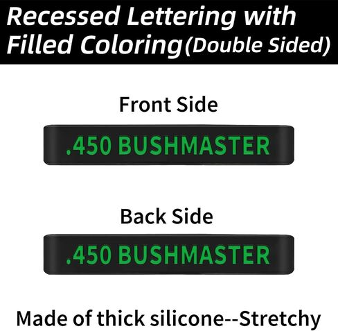 12 Pack Miaozhun .450 Bushmaster Magazine Marking Bands .450 Bushmaster Ammunition Caliber Identification (Black-Green) in Saudi Arabia