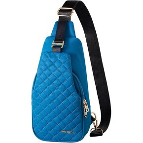 حقيبة ظهر WATERFLY صغيرة بحمالة كروس: حقيبة كروس أنيقة على الصدر للنساء والرجال مضادة للسرقة، حقيبة نهارية أنيقة كاجوال وحقائب سفر عصرية - أسود in Kuwait