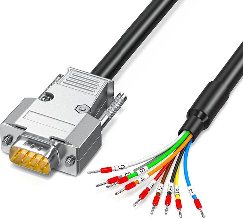 موصل ذكر DB9 إلى الأسلاك العارية، كابل تسلسلي DB9، كابل تمديد تسلسلي 9 دبوس 26AWG 3.3FT-1M، جميع الأسلاك التسعة مجهزة بكتل طرفية للعلامة، تقبل بروتوكولات الاتصال مثل RS232 وRS485 in Saudi Arabia