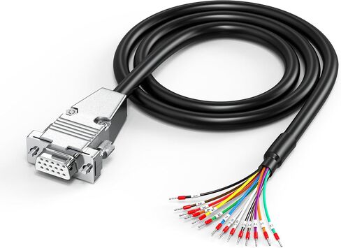 موصل ذكر DB9 إلى الأسلاك العارية، كابل تسلسلي DB9، كابل تمديد تسلسلي 9 دبوس 26AWG 3.3FT-1M، جميع الأسلاك التسعة مجهزة بكتل طرفية للعلامة، تقبل بروتوكولات الاتصال مثل RS232 وRS485 in Saudi Arabia