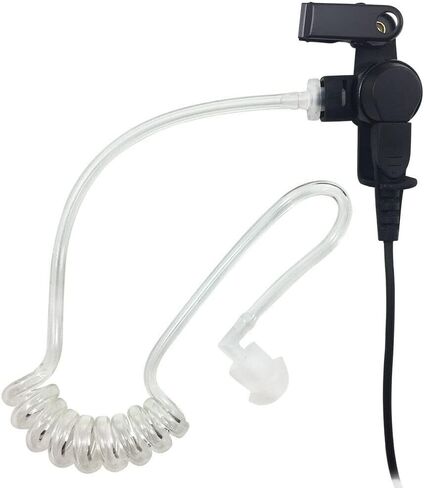 PROMAXPOWER FBI Covert Acoustic Earpiece 2 سلك مراقبة مع Palm PTT متوافق مع Motorola XPR3000 XPR3300e DP2000 DP2000e MTP3000 DEP500e XiR P6600 XiR P6600i AX (عبوة واحدة) in Saudi Arabia