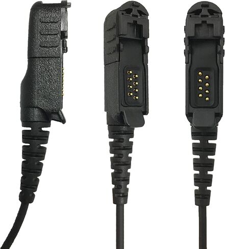 PROMAXPOWER FBI Covert Acoustic Earpiece 2 سلك مراقبة مع Palm PTT متوافق مع Motorola XPR3000 XPR3300e DP2000 DP2000e MTP3000 DEP500e XiR P6600 XiR P6600i AX (عبوة واحدة) in Saudi Arabia