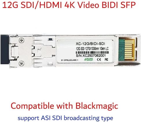 وحدة إرسال واستقبال SFP مزدوجة الألياف 12G-SDI/SD-SDI عالية السرعة لفيديو 4K - متوافقة مع BMD Yellowbrick(20KM 5 PCS) in Kuwait