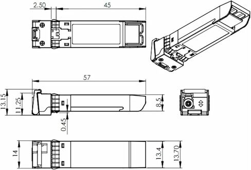 وحدة إرسال واستقبال SFP مزدوجة الألياف 12G-SDI/SD-SDI عالية السرعة لفيديو 4K - متوافقة مع BMD Yellowbrick(20KM 5 PCS) in Kuwait