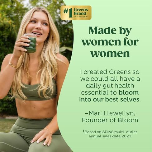 Bloom Nutrition Super Greens Powder Smoothie & Juice Mix - Probiotics for Digestive Health & Bloating Relief for Women, Digestive Enzymes with Superfoods Spirulina & Chlorella for Gut Health (Mango) in Saudi Arabia