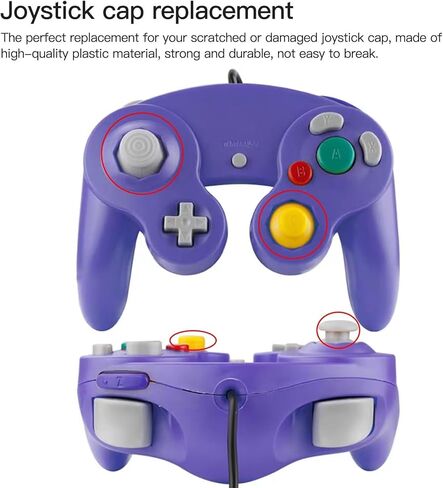 US! 10pcs Analog Thumbstick Joystick Stick Cap Caps Work for Gamecube NGC GC Controller Left and Right L R thumbsticks in Saudi Arabia