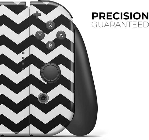 Design Skinz - Compatible with Nintendo Wii - Skin Decal Protective Scratch-Resistant Removable Vinyl Wrap Cover - Black & White Chevron Pattern V2 in Saudi Arabia