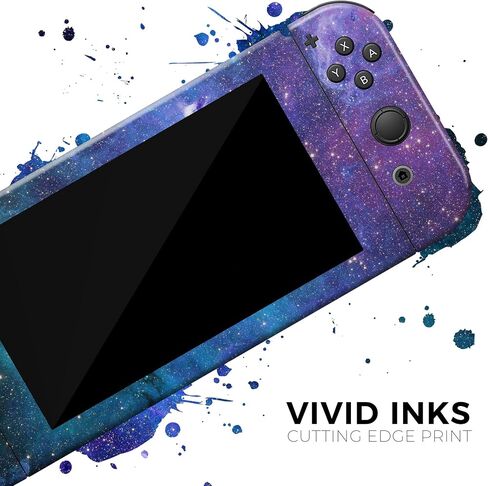 Design Skinz - Compatible with Nintendo Switch Console Bundle - Skin Decal Protective Scratch-Resistant Removable Vinyl Wrap Cover - Azure Nebula in Saudi Arabia