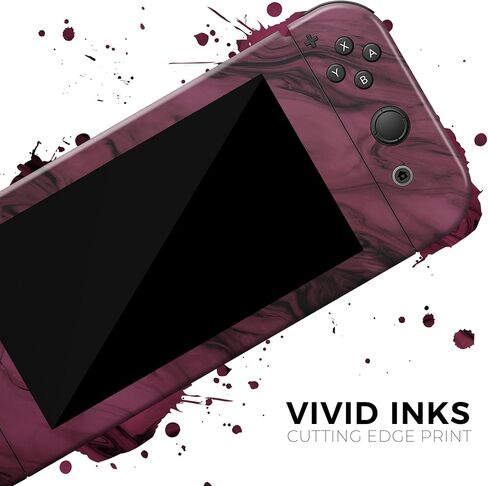 Design Skinz - Compatible with Nintendo 3DS XL - Skin Decal Protective Scratch-Resistant Removable Vinyl Wrap Cover - Black & Pink Marble Swirl V1 in Saudi Arabia