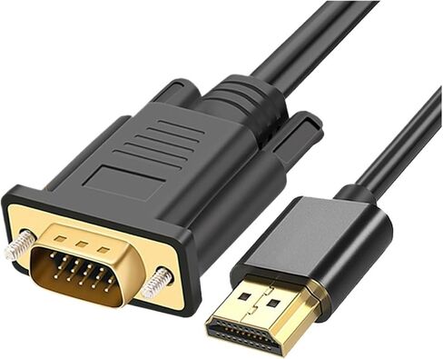 -Compatible to V/GA Adapter Connecto Line Converter Cable 0.5m 300cm 5m 10m FHD 1080P for Desktop PC TV M>oni>tor Projector(0.5m) in Saudi Arabia