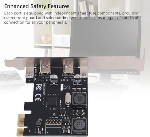 بطاقة توسيع VBESTLIFE PCIe إلى النوع C، USB 3.1 Gen1 5Gpbs، بطاقة USB C PCI Express، التوصيل والتشغيل، من أجل الفوز، لنظام التشغيل X in Saudi Arabia
