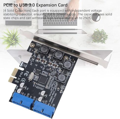 Sanpyl PCIE to 2 Ports 19 Pin USB 3.0 Card, USB 3.0 Expansion Card for Expand 4 .0 Ports to Desktop Computer in Saudi Arabia