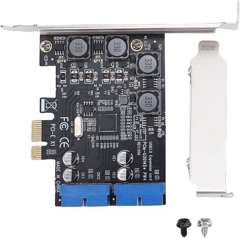 Sanpyl PCIE to 2 Ports 19 Pin USB 3.0 Card, USB 3.0 Expansion Card for Expand 4 .0 Ports to Desktop Computer in Saudi Arabia