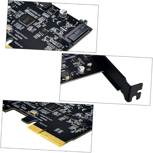 10Gbps USB PCIe Expansion Card Dual Type-C Ports High-Speed Computer Riser Adapter Compatible with PCIe for Desktop Data Transfer and External Drives in Saudi Arabia