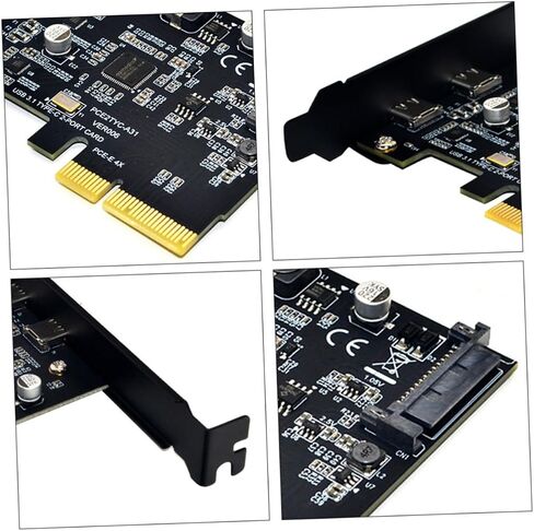 10Gbps USB PCIe Expansion Card Dual Type-C Ports High-Speed Computer Riser Adapter Compatible with PCIe for Desktop Data Transfer and External Drives in Saudi Arabia