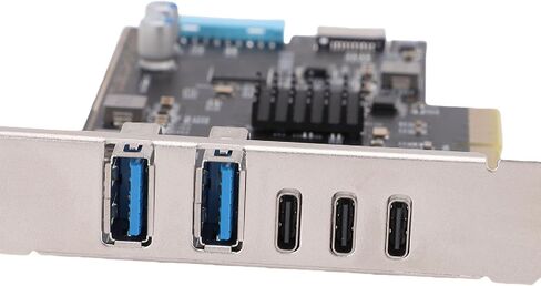 VBESTLIFE PCIe to USB 3.2 Gen 2 Card, 10Gbps 5Ports PCIe Expansion USB Card for Desktop PC, 19Pin Connector, for Wins, for Linux, and for OS X in Saudi Arabia