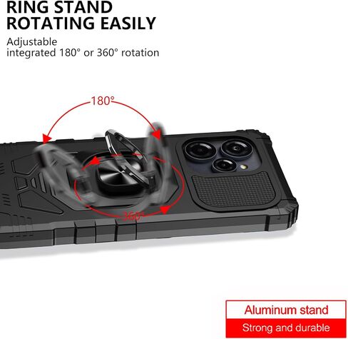 Ailiber for BLU View Speed Ultra Case, BLU B1660V 5G Phone Case with Kickstand, for Magnetic Car Mount, with Screen Protector, Heavy Duty Rugged Protective Cell Phone Cover-Red in Saudi Arabia