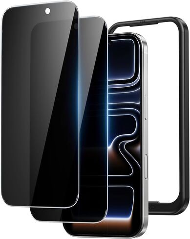 NIMASO for iPhone 17 Pro Screen Protector Privacy 6.3-Inch, 2 Pack 9H Hardness Anti-Spy Tempered Glass Military Grade Shatterproof, Anti-Scratch, with Easy Installation Tool in Saudi Arabia