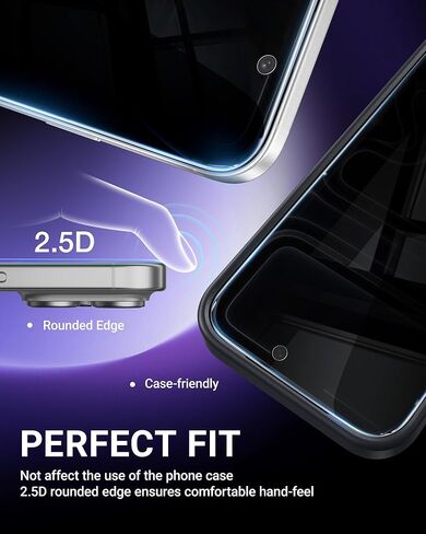 NIMASO for iPhone 17 Pro Screen Protector Privacy 6.3-Inch, 2 Pack 9H Hardness Anti-Spy Tempered Glass Military Grade Shatterproof, Anti-Scratch, with Easy Installation Tool in Saudi Arabia