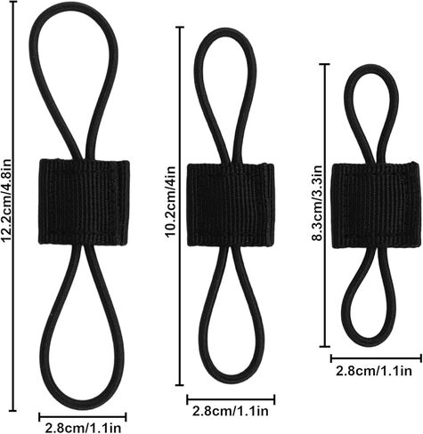30 قطعة من ملحقات معدات مولي، 3 مقاسات مرنة من حزام مولي وأشرطة ربط متعددة الأغراض وأداة تنظيم حقائب الظهر للمصابيح الكاشفة وزجاجات المياه وغيرها من الملحقات (أسود) in Kuwait