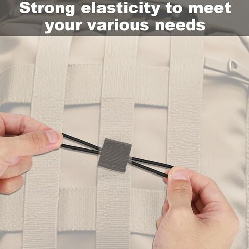 30 قطعة من ملحقات معدات مولي، 3 مقاسات مرنة من حزام مولي وأشرطة ربط متعددة الأغراض وأداة تنظيم حقائب الظهر للمصابيح الكاشفة وزجاجات المياه وغيرها من الملحقات (أسود) in Kuwait