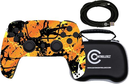 حزمة وحدة التحكم المخصصة Molten Camo - تتضمن وحدة تحكم لاسلكية مخصصة Molten Camo لأجهزة PS5 والكمبيوتر الشخصي وكابل USB-C المضفر وحقيبة حماية عالمية in Kuwait