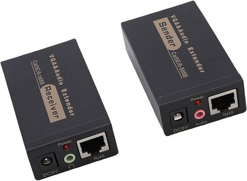 PUSOKEI VGA Extender Over Single CAT5/CAT6 Cable up to 100m, 1920x1440@60Hz Resolution Support for PC Laptop DVR,Plug and Play Video Booster for Office Classroom Entertainment Setup (US Plug) in Saudi Arabia