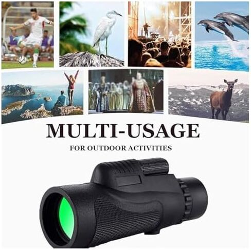 40x60 HD Monocular Telescope - Waterproof, Fogproof with Compass, Smartphone Holder & Tripod for Bird Watching in Saudi Arabia