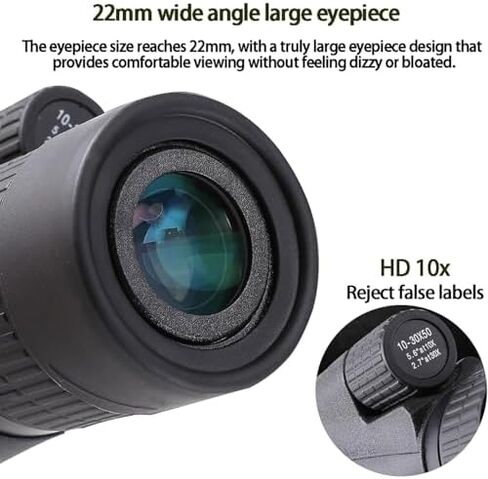 10X30 High Power HD Monocular Telescope with BAK-4 Prism and FMC Lens for Bird Watching, Travel, Camping, and Hiking in Saudi Arabia