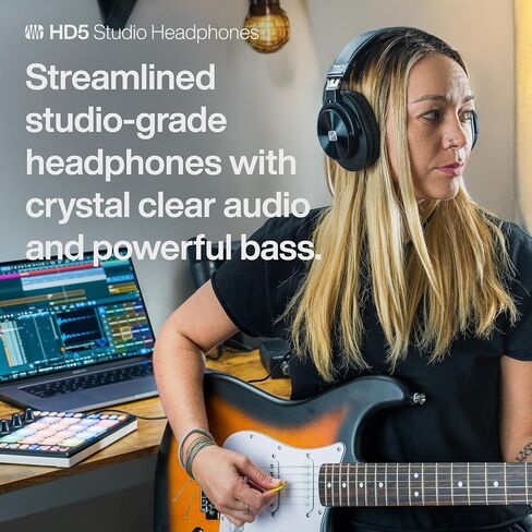سماعات رأس PreSonus HD5 للمراقبة الاحترافية - سماعات رأس سلكية ومغلقة من الخلف لتسجيل الاستوديو فوق الأذن للمزج والمراقبة الاحترافية in Saudi Arabia