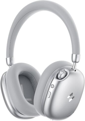 havit Hybrid Adaptive Active Noise Cancelling Headphones Wireless Space S1, Over Ear Headphones, Bluetooth 6.0, 100H Playtime, LHDC Hi-Res Sound, Custom EQ via App, Travel, Office, Home, Silver in Saudi Arabia