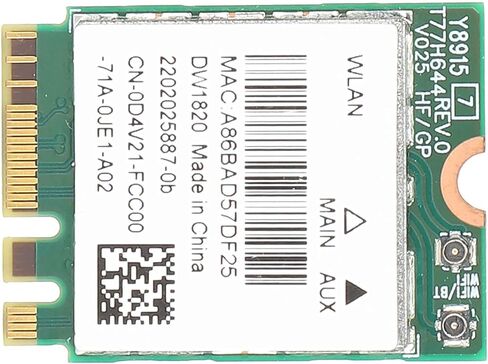 Fydun Dual Band Wireless Card Laptop - 2.4G/5G WiFi Card DW1820 - High Compatibility Internal Wireless Adapter 802.11A//GN/AC in Saudi Arabia
