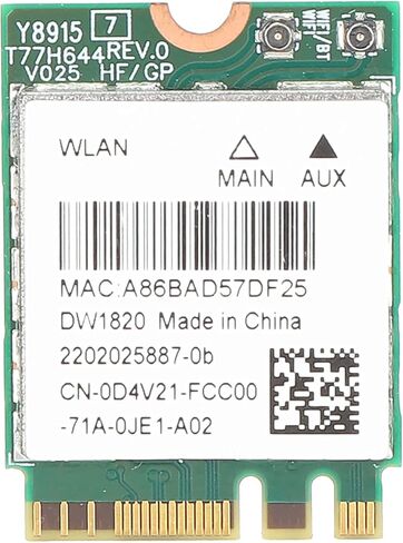 Fydun Dual Band Wireless Card Laptop - 2.4G/5G WiFi Card DW1820 - High Compatibility Internal Wireless Adapter 802.11A//GN/AC in Saudi Arabia