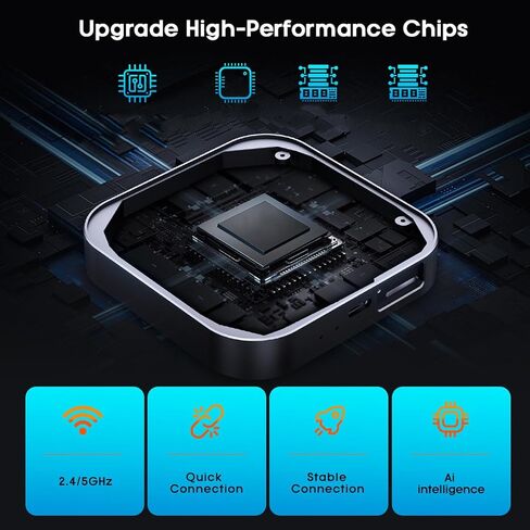 Wireless Adapter, Wired to Wireless, 2.4G 5G WiFi, Bluetooth, 4GB 64GB, Android 13, USB A, Type C, Split Screen Operation, 4G LTE Card, Stable Connection in Saudi Arabia