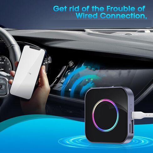 Wireless Adapter, Wired to Wireless, 2.4G 5G WiFi, Bluetooth, 4GB 64GB, Android 13, USB A, Type C, Split Screen Operation, 4G LTE Card, Stable Connection in Saudi Arabia