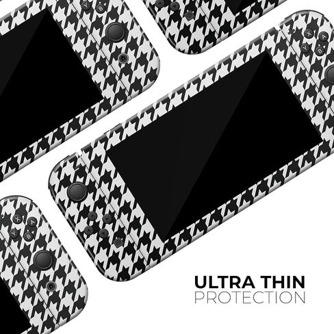 Design Skinz - Compatible with Nintendo Switch Dock Only - Skin Decal Protective Scratch-Resistant Removable Vinyl Wrap Cover - Black and White Houndstooth Pattern in Saudi Arabia