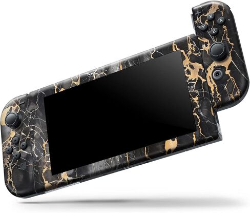 Design Skinz - Compatible with Nintendo 2DS XL - Skin Decal Protective Scratch-Resistant Removable Vinyl Wrap Cover - Black and Gold Marble Surface in Saudi Arabia