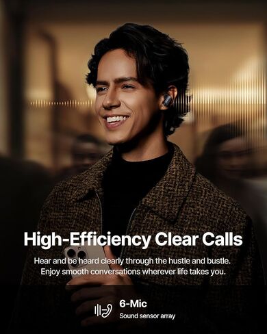 Baseus Inspire XP1 Adaptive Noise Cancelling Earbuds, Sound by Bose, Dolby Audio, Premium Real-Time Adaptive ANC, Adaptive Tuning Sound, Natural Fit Design, 6-Mic Adaptive Clear Calls, 45H Playtime in Saudi Arabia