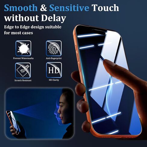 (3+2 Pack) 360° Privacy Screen Protector for iPhone 17 Pro Max 【4 Way Anti Spy】 + Camera Lens Protector,9H Shatterproof, Anti-Peep,Bubble-Free, Case Friendly Easy Installation Frame Included in Saudi Arabia