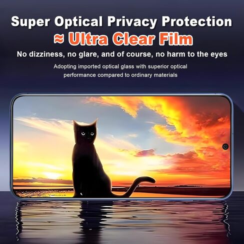 2 Pack Privacy Screen Protector for Samsung Galaxy S25 FE |Tempered Glass, Anti-Scratch, 9H Hardness & Easy Installation in Saudi Arabia