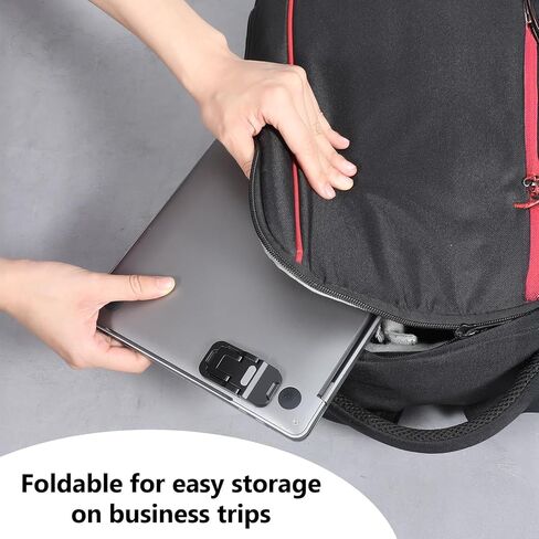 2pcs Mini Keyboard Stand, Foldable Laptop Stand for Desk Two Tilt Angle Adjustable Laptop Riser Portable Invisible Notebook Lift for Most Keyboards, Black in Saudi Arabia
