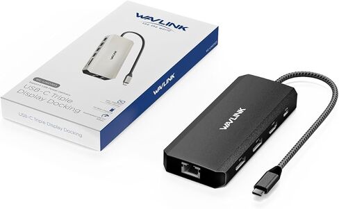 محطة إرساء الكمبيوتر المحمول، 12 في 1 موزع USB C ثلاثي العرض لنظام التشغيل Windows مع DP مزدوج، HDMI، شاحن PD 100 واط، جيجابت إيثرنت، منافذ USB3.0/2.0، قارئ بطاقة SD/TF، ​​ميكروفون/صوت لجهاز Lenovo HP Dell - أسود in Saudi Arabia